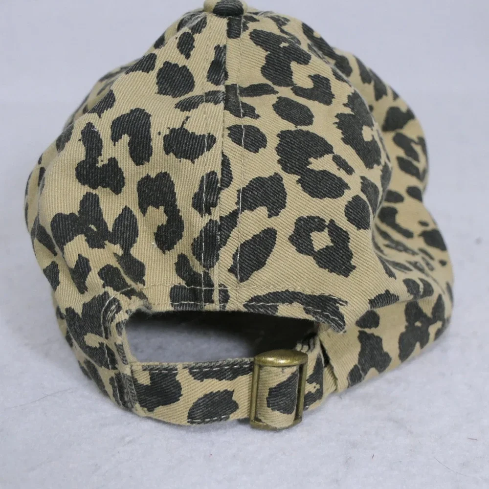 David and Young Women Baseball Cap OS Tan Leopard Print Mob Wife Edgy Streetwear